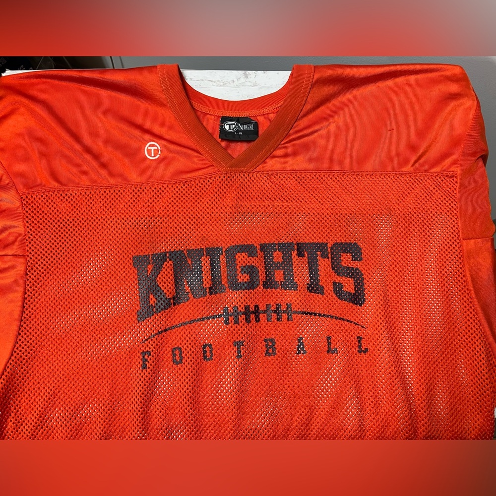 KNIGHTS FOOTBALL Mesh L  / XL Practice Football Jersey Old School Style RED